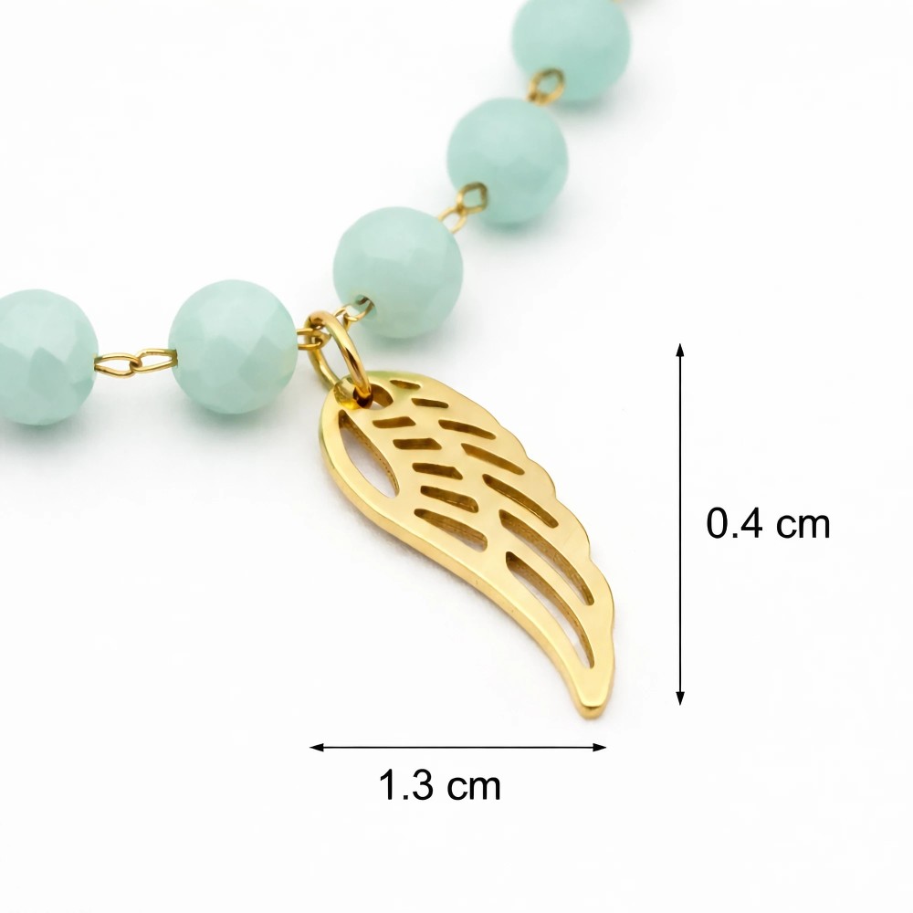 Makro zawieszki skrzydełko – złoty kolor, 1,3 × 0,4 cm”