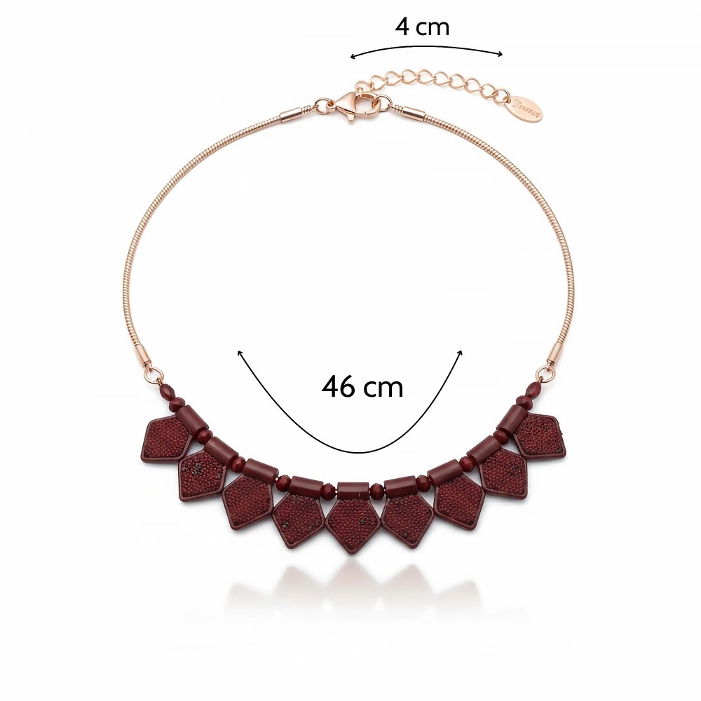 Wymiary wstawki 13 cm oraz elementu 1,5 × 1,4 cm – naszyjnik celebrytka z kamieni naturalnych