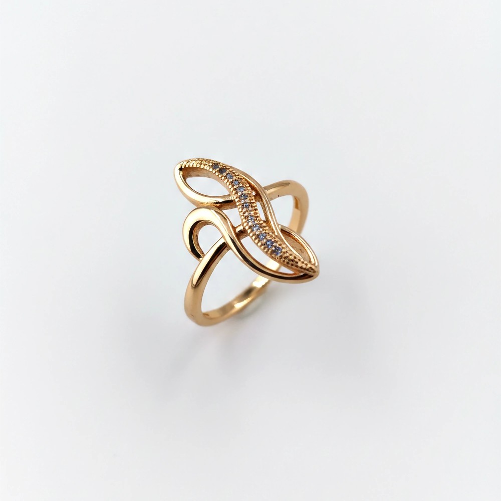 Pozłacany elegancki pierścionek – smukły model 2,5 cm
