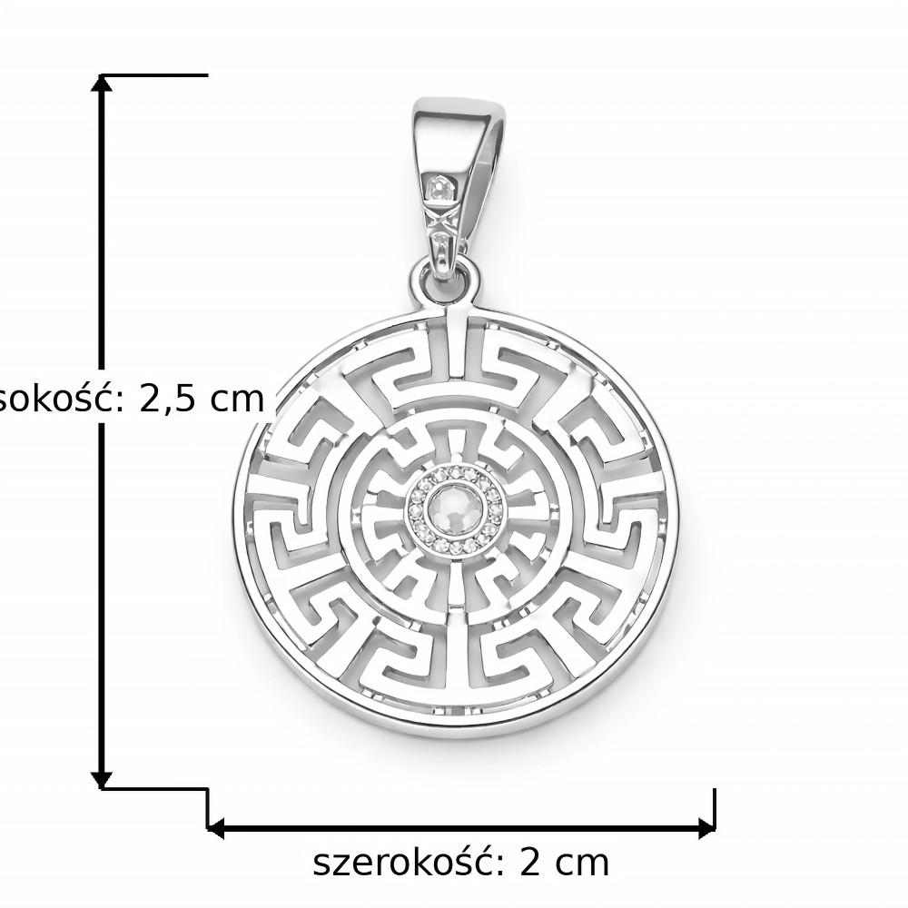 Zawieszka grecka droga stal chirurgiczna – wymiary: wysokość 2,5 cm, szerokość 2 cm