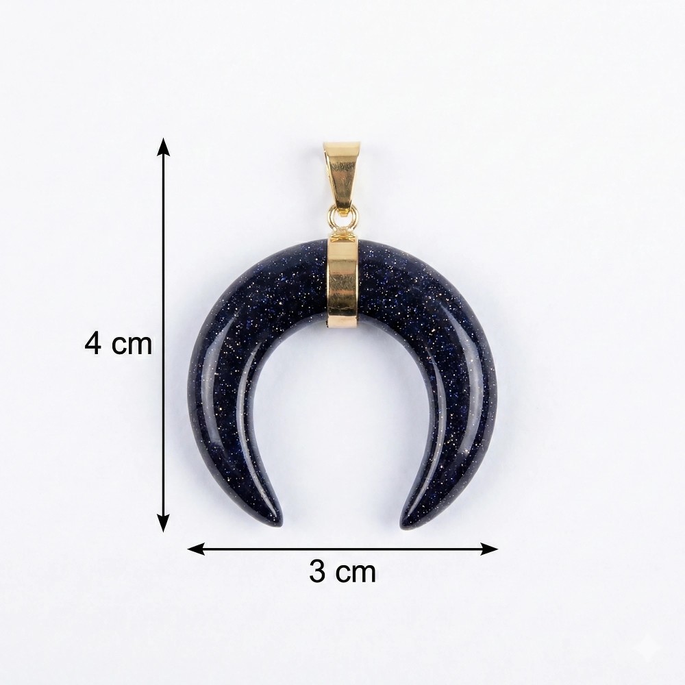 Wymiary zawieszki Noc Kairu księżyc 4 cm na 3 cm